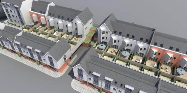 An artist's impression of the new housing units. SUS-160902-172925001