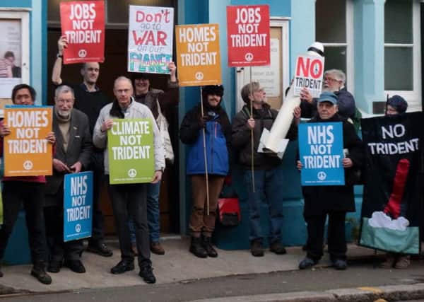 Anti-Trident campaigners