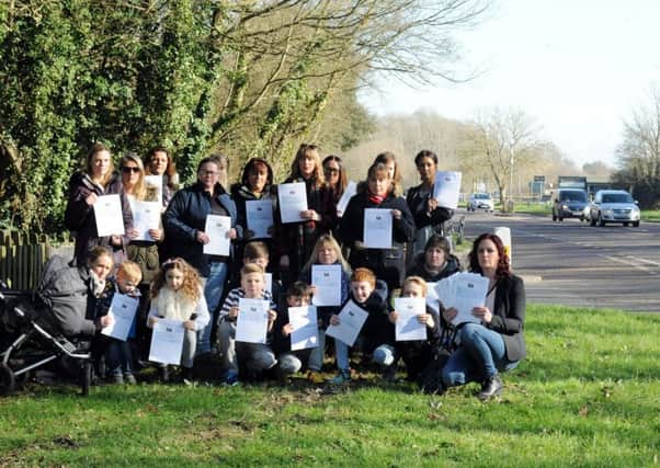 Campaigners for lights at the busy junction in Climping   ks1600040-2