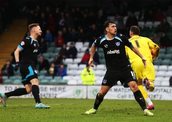 Gary Roberts celebrates his equaliser. Picture: Joe Pepler