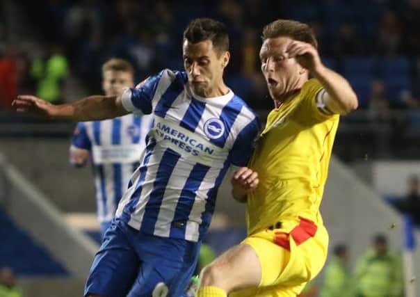 Albion striker Sam Baldock is expecting a tough match away to Preston in the Championship tomorrow