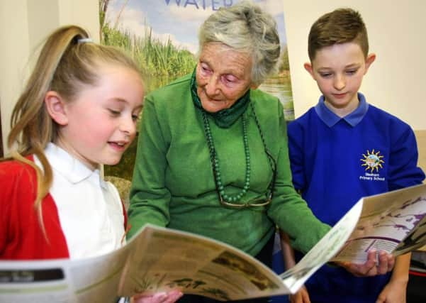 Dr June Goodfield, with Ella West 9 and Jack Hyde 10