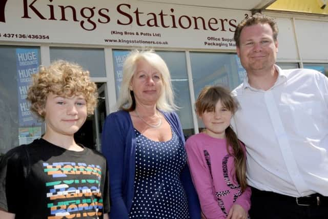 Kings Stationers, 1-2 Alexander Parade, Park Avenue . The owner, Roger Cuthbert, has found a load of documents and photos relating to the company's history.

Family L-R: Harry, Lucy, Debbie and Roger Cuthbert. SUS-150527-150318001