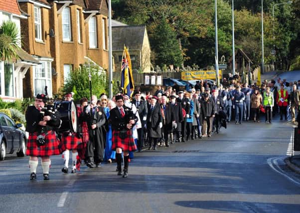 Stock picture Little Common Remembrance Parade. SUS-140911-151900001