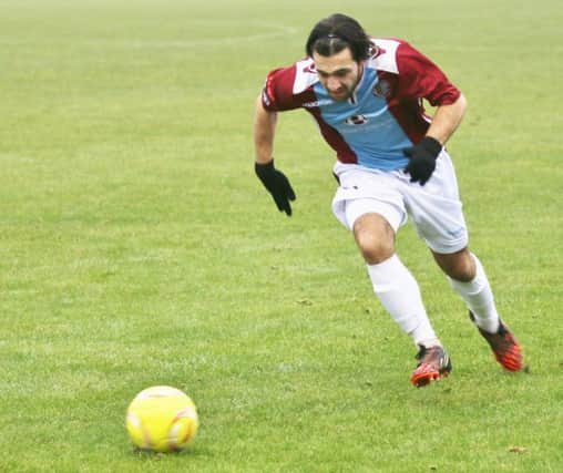 Billy Medlock scored another spectacular goal to open the scoring in Hastings United's 2-2 draw away to Corinthian-Casuals. Picture courtesy Joe Knight