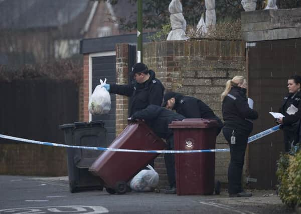 Two men have been arrested on suspicion of murder after a teenager found with serious stab wounds and dies