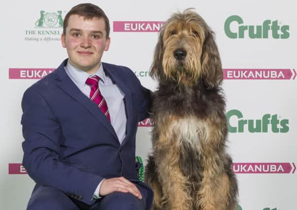 Robin Alner and two-year-old Otterhound Maeve. Copyright onEdition 2016 Â©