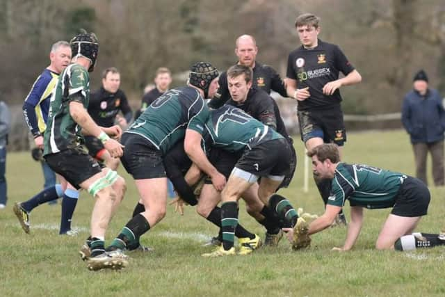 Action from Burgess Hill v Heathfield and Waldron. Picture by Steve Blanthorn HM5Zcr6JuDrm3lA-gIXb