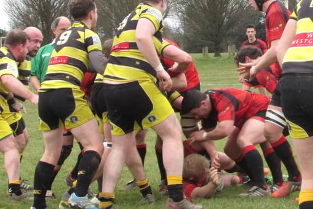 Action from Haywards Heath v Hellingly. Picture by Flinn Herbert