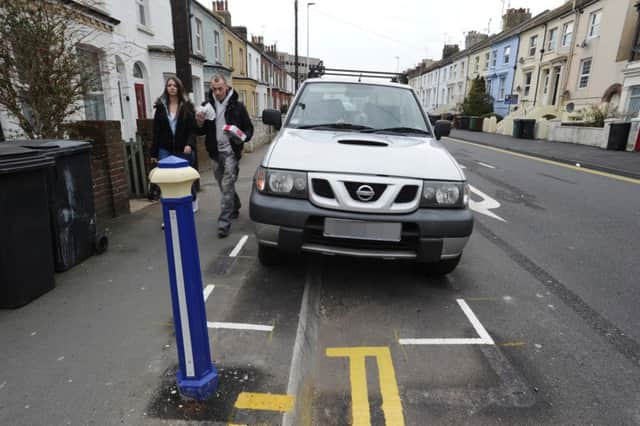 It looks like an April Fool's Day prank but the new parking arrangement is Department of Transport approved