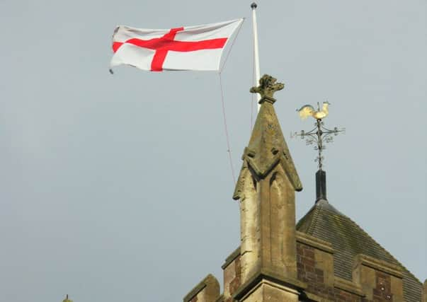 Christ Church Blacklands' flagpole before Storm Katie snapped it in half