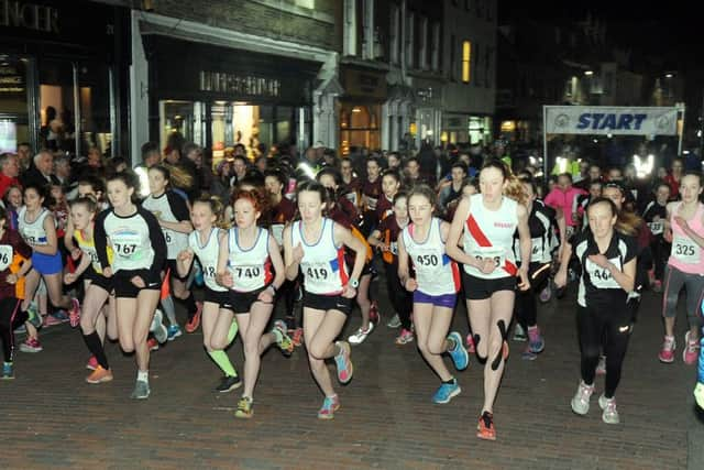 The start of the secondary girls' race / Picture by Kate Shemilt