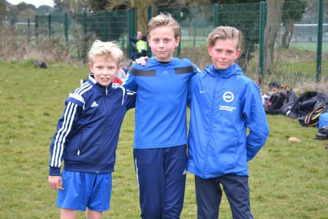 Boys in blue for the Angmering School annual fun run