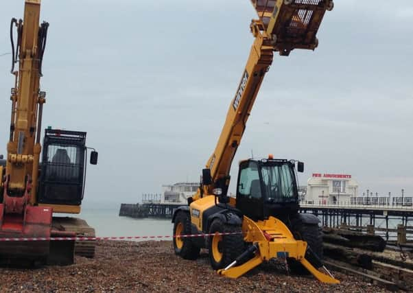 Seasonal work is underway at Worthing Pier