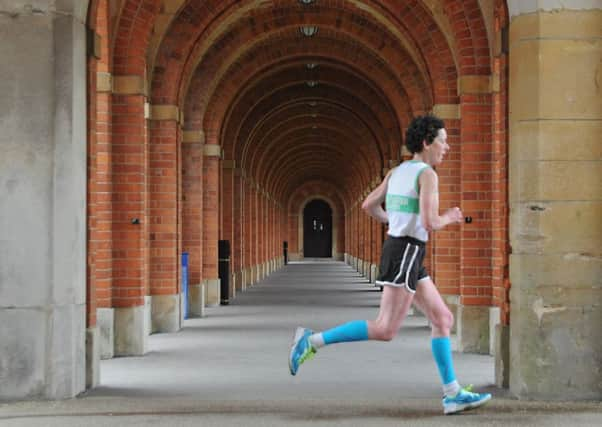 Jane Harrop runs through the scenic grounds of Christ's Hospital School