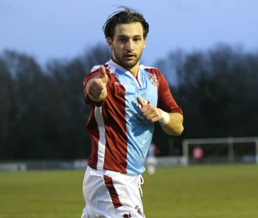 Hastings United's leading scorer Billy Medlock requires an operation on his injured ankle. Picture courtesy Scott White