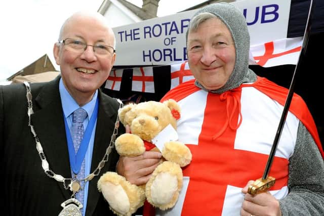 St Georges Day celebrations in Horley. Pic Steve Robards SR1611564 SUS-160425-145516001