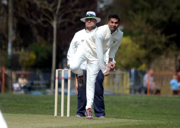 Cricket Lindfield v Roffey 30-04-16. Rohit Jagota (roffey). Pic Steve Robards SR1612205 SUS-160205-130459001