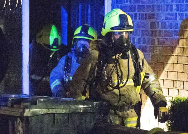 Firefighters at the scene in Westdean Road, Worthing