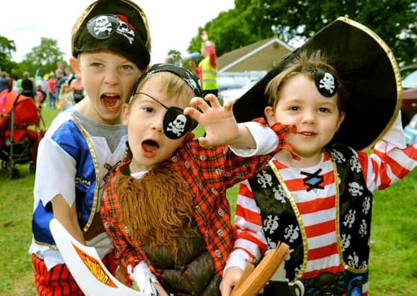 Lindfield Village Day. Noah Seymour, Isaac and Ethan Cooper. Pic SR1511844. Pic Steve Robards SUS-150106-132606001