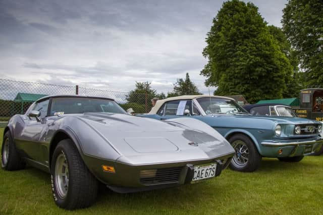 Vintage cars from The Double LL Club ringed the green. Picture: Hamish McKay