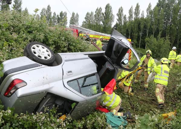 A24 ASHINGTON RTC  - ONE CAR ROLLOVER SOUTHBOUND AT 08.00 THIS MORNING