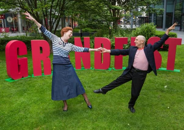 Wayne Sleep dances with GrandMaker Celia Dennis  at GrandFest, hosted by Royal Voluntary Service