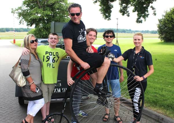 Left to right: Angela Melville-Rae (Neils wife), Mickey (Jigsaw pupil), Neil Melville-Rae, Henry (Jigsaw pupil), Jack (Jigsaw pupil) and Hanna Sharp (Jigsaw School teacher).