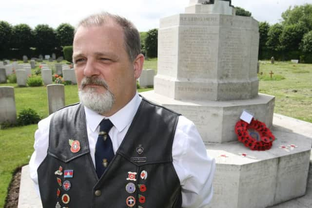 DM16127845a.jpg 'The Day Sussex Died' 100th anniversary; Portfield Cemetery; Chichester. Chris Ainsworth. Photo by Derek Martin SUS-160630-203809008