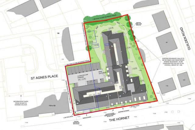 The proposed plan for the Churchill Retirement Living application in The Hornet.