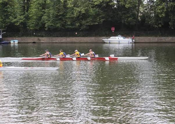 Alex, Steven, Slavo and David in quad scull. Picture: Nicki Swann