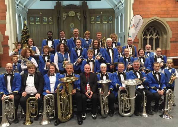 The senior and youth bands at the Christmas concert in December