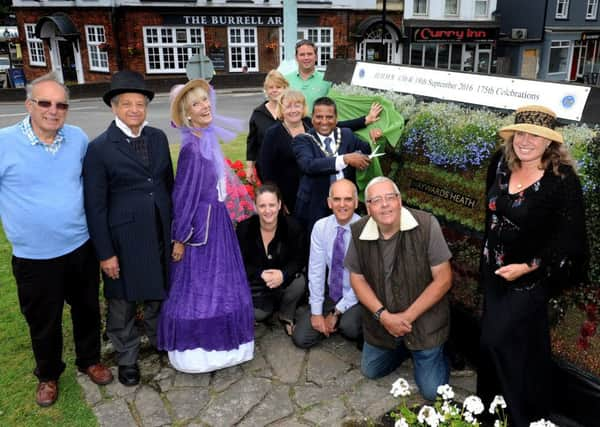 Town Mayor, Sujan Wickremaratchi, will be unveiling the planted Tank Engine, by the station at Haywards Heath. Pic Steve Robards SR1620171 SUS-160807-174710001