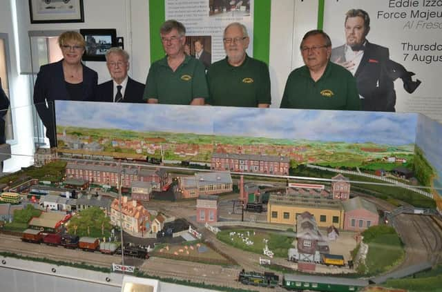 Eddie Izzard's family railway opening. Photo by John Dowling. SUS-160713-100619001