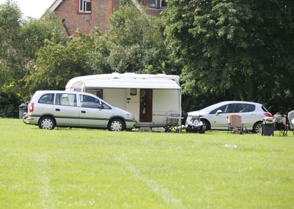 Travellers are camped in Victoria Park, Worthing. Picture: Eddie Mitchell