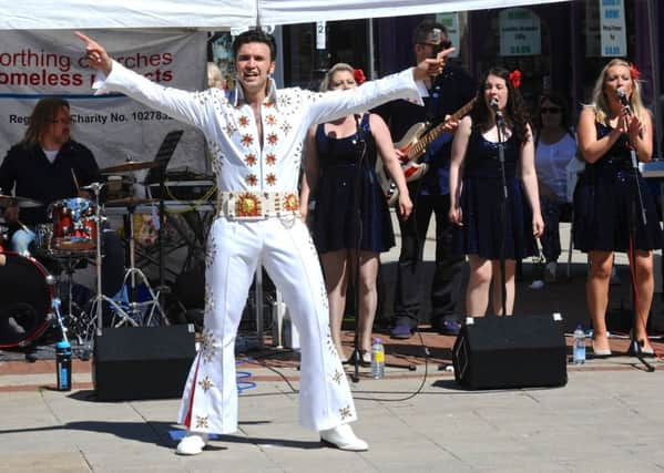 Eel Fish Parsley takes applause at Worthing Churches Homeless Projects' Summer Busk 
PICTURE: STEPHEN GOODGER