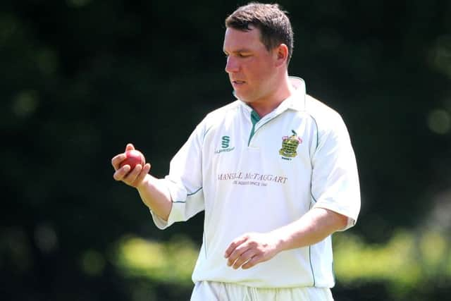 cricket Burgess Hill  (bowling) v Chichester. Peter Billinghay. Pic Steve robards  SR1621667 SUS-160718-105211001