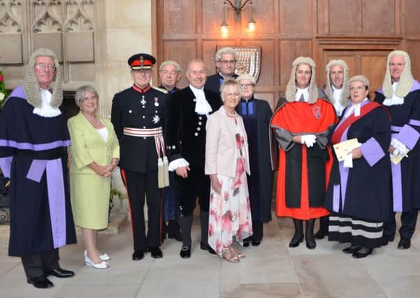 Michael Foster (fifth from left) with dignitaries