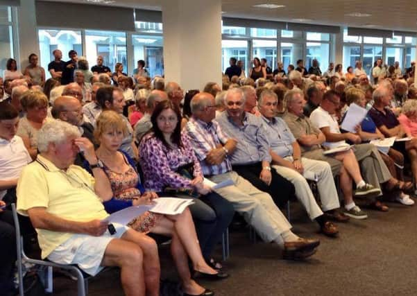 Hundreds turned out for the meeting at Worthing College