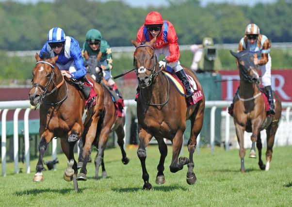 Muthmir takes the 2015 Qatar King George Stakes / Picture by Malcolm Wells