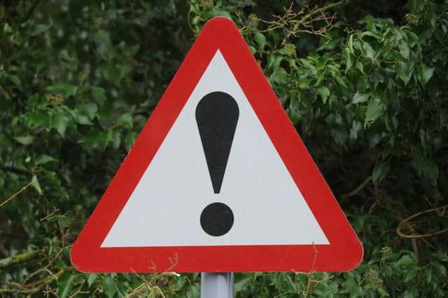 warning road sign ENGSUS00120130122164355