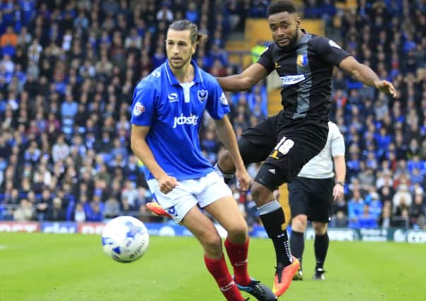 Christian Burgess, Adi Yussuf
Portsmouth V Mansfield Town
Sky Bet
League Two
Saturday 20/10/2015
Credit: Barry Zee PPP-151024-212711006