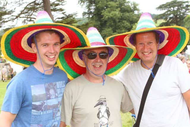 In festival mood, from left, Martin Childs, Graham Nye and Frank Lampard. Pictures: Derek Martin DM16133089a