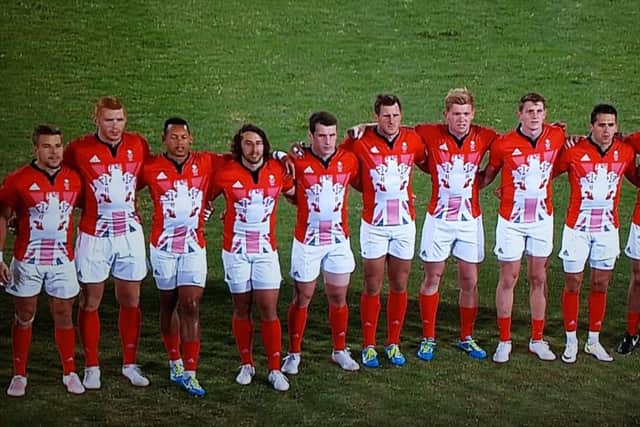 The Great Britain team before the game.