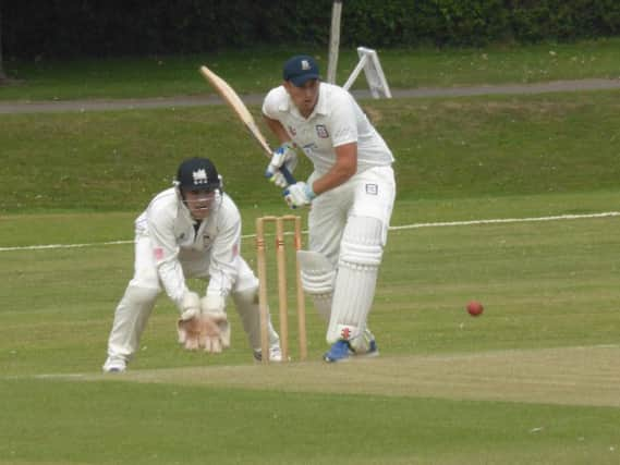 Bexhill captain Johnathan Haffenden batting against Roffey.