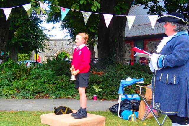 Youth town crier winner Toby Sugden