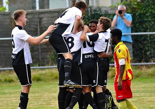 East Preston celebrate earlier this season. Picture: Stephen Goodger