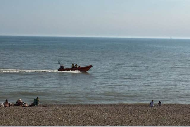 The lifeboat at Camber Sands. Photo by Paul Ford SUS-160824-160245001