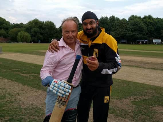 Kim Dennis and Monty Panesar