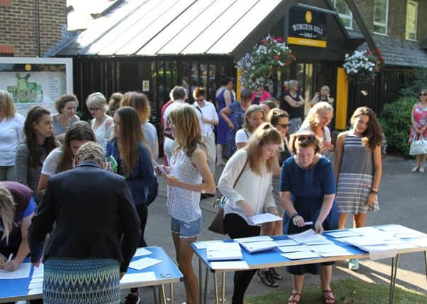 Burgess Hill Girls find out their results